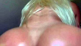 Oiled Blonde Bombshell Twerks Huge Tits and Tremendous Ass