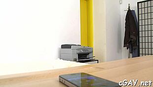 Gay hunks deliver impure oral sex with massive cocks