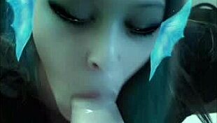 Sneaky Snapchat Latina Sucking Cock for Cum in Mouth