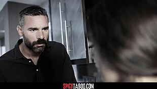 italian maid bends for pervy boss's deepthroat cowgirl pussy licking fuck