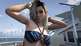 gta 5 cutie bikini babe bent over fucked hard on luxury yacht