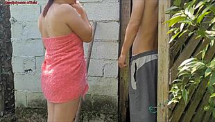 married woman in towel calls handyman for shower fix pays with wild sex bang!