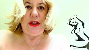 sexy chubby trisha plays with tits and vibrator in solo masturbation