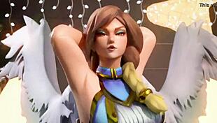 overwatch hentai, ela senta na pica branca e preta in 3d funk?