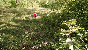 ever wonder what happens when you catch a yoga cutie in the woods and feed her cock?