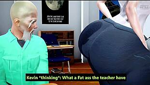 Descriptive PAWG Teacher Flaunts Massive Jiggling Big Ass Cheeks