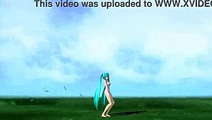 imagine hatsune miku's big tits and ass fully nude in levan polka diva mod