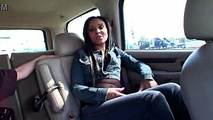 Jaslin Diaz's all-natural big tits bounce as she rides monster cock cowgirl with creampie finish