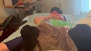 Homemade ebony neighbor sneaks into bedroom for missionary fucking with her sexy amateur ass on display.