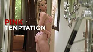 Blonde russian teen bent over for intense double penetration doggystyle