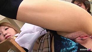 Petite japanese schoolgirl first anal dp creampie mmf classroom uniform chaos