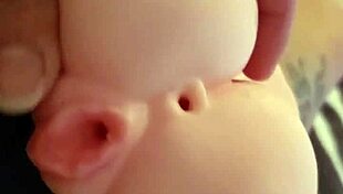 petite emy angel gropes her pussy with dildo toy play