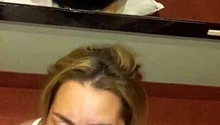 Hear her girlfriend's deepthroat swallow every loving drop of cum