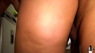 hot latina boss seduced for big cock fuck from kitchen counter to bedroom bed