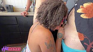 mulher madura takes double anal doggystyle in front of corno husband closeup