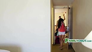 oh man family trip got wild fast with mommy and ripped clothes threesome chaos