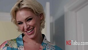 Weird my stepmom watches me stroke my cock?!