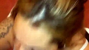 Hear her girlfriend's deepthroat swallow every loving drop of cum