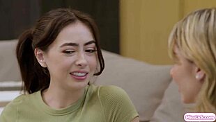 Stepdaughter, does your stepmom's tongue feel good on your pussy while I sit on your face?