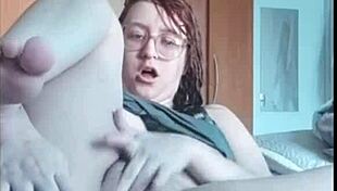 oh god curvy girlfriend flashes fat tits and rams dildo in ass on video call... so kinky!!