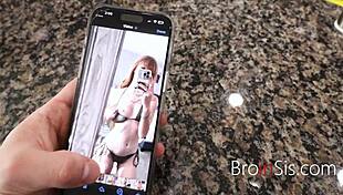 Freckled girl teases stepbro with nudes until he snaps