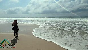 hey, this sex-crazed 18+ teen finally bangs on the beach all wet and wild