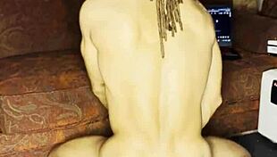 lvory white pounds her gaping hole deep with huge dildo solo