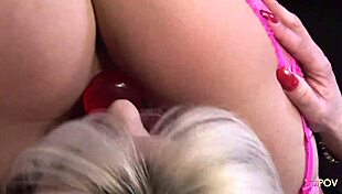 Ever watched blonde lesbian strippers finger pussies and lick boobs at the club?
