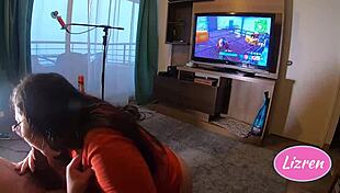 he wins fortnite while i suck his cock deep