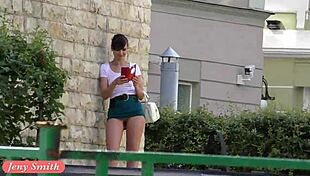 jeny smith flashes upskirt legs outdoors part 2