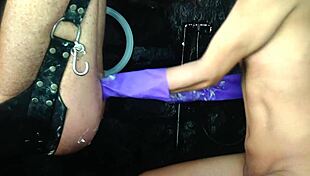 relentless shemale bdsm anal fisting with huge hand stretches ladyboy ass part one