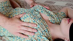 big boobed wife cums hard 😩 from intense nipple licking and sucking 💦