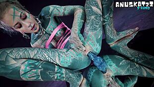 whoa pip's psychedelic dildo anal play got me trippin' 🔥🍑