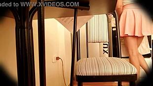 upskirt no panties on sexy argentine college girl miranda in miniskirt spying her pussy