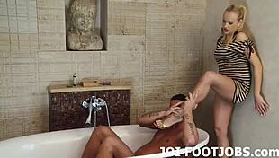 i love watching you jerk off to my panty-clad footjob toes sucking