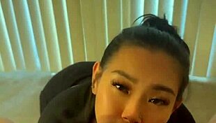 gave my friend his first sloppy blowjob love making him cum fast in my mouth