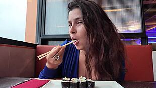 stepmom covered in cum before and after stepson face fuck 😏💦