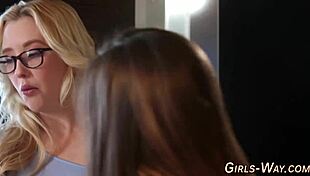 lez babes in glasses finger each other in hot compilation