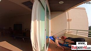 Petite Thai Teen Nympho Cherry Rides Big White Cock Outdoor Skinny Tits Bounce