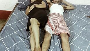 i shared the bed with my stepmom by accident and it went wrong with desi anal riding big black cock...