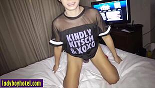 Oiled Shemale Asshole Pounded By Perverted White Buddy