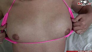 TEEN SMALL TITS SLUT FUCKS in SOCKS for MOUTH CUMSHOT Creampie