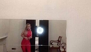 Goddess belly dancer dominates haters with huge belly tease