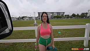 girl's hot yoga ass tempts hardcore bus and car sex