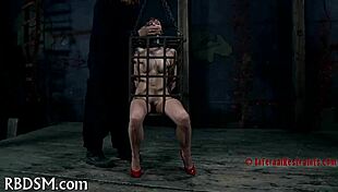 Pounding Tight Pussy Hard In BDSM Femdom Dungeon Punish Her Roughly!