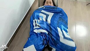 hey stepson come help under covers... dick ready for mommy's mouth