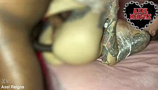 Rough anal a2m gapes my tight whore ass. Bbc face fucks cum covers fake tits interracial