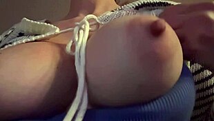 big boobs bounce hard nipples poke close up view