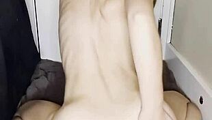 Curious how deep this petite teen takes a knotted K9 dildo in her tight pussy?