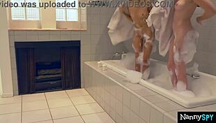 Caught dyke babysitter face-deep in girlfriend's wet snatch pussy riding missionary cumshot